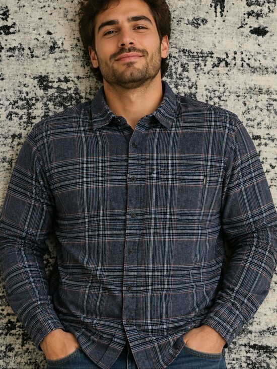 Eddie Bauer Other - Eddie Bauer Blue Plaid Button-Up Shirt